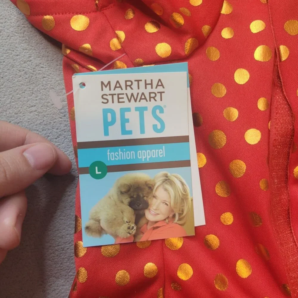 Martha Stewart Red Dragon Monster Costume Jacket For Pets Dog Sz L